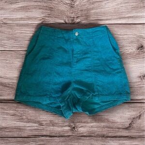 WILD FABLE Teal Corduroy High Waisted Shorts